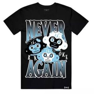 Never Broke Again T-Shirt Size Men's XL Black Triple Blue Monkeys Tee SS NWOT